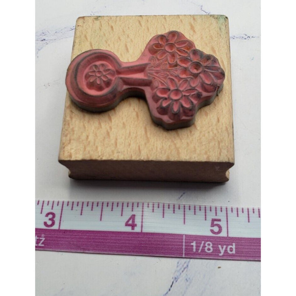 Daisy Flower Vase Sarah Beise Wood Mounted Rubber Stamp - Picture 7 of 7